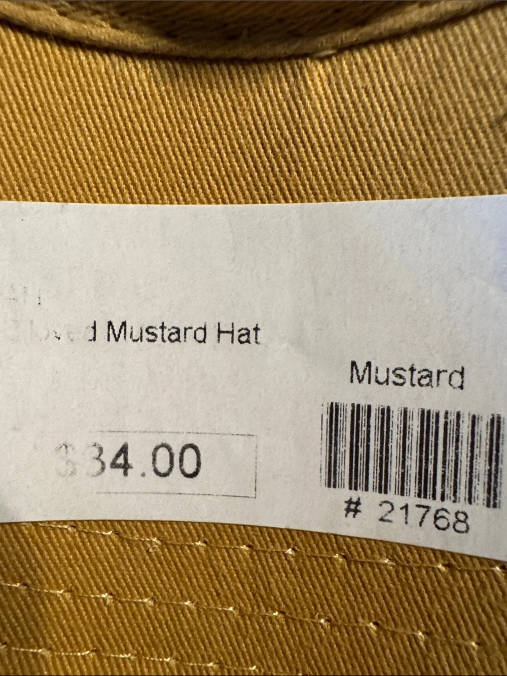 Adams Pale Yellow Baseball Cap with b. loved script